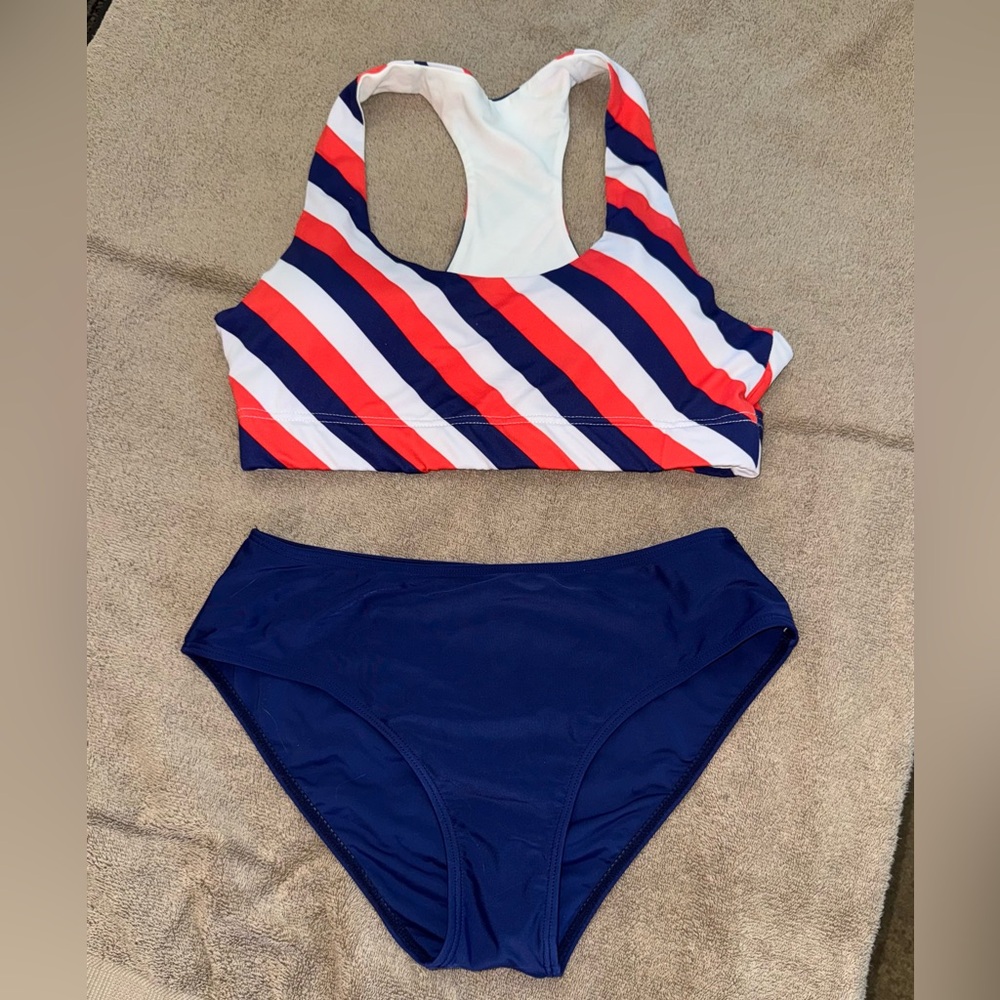 NEW-Striped Two Piece (no tag)